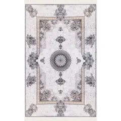 İpek mekik halı Minyatür MB015 white/white